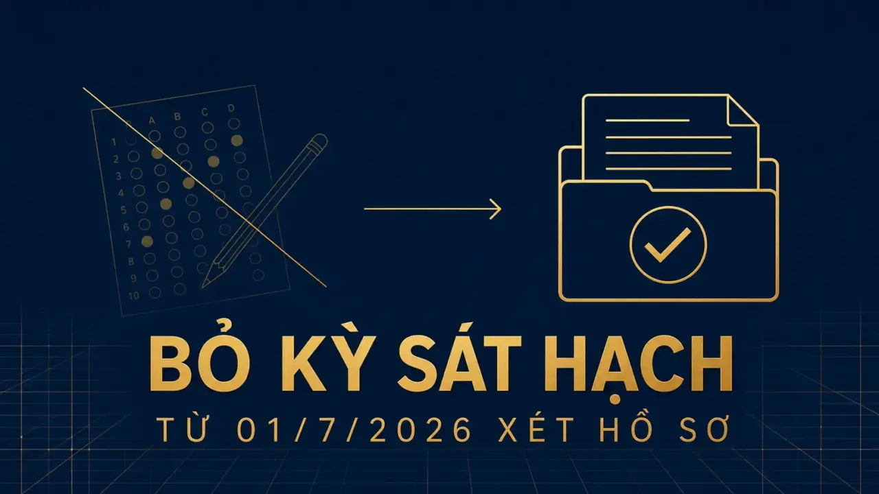 Ảnh bìa bài thi chứng chỉ hành nghề xây dựng: kỳ sát hạch đã bãi bỏ từ 01/7/2026