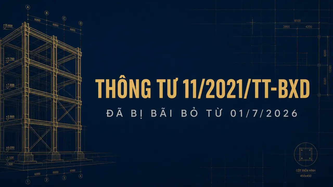 Ảnh bìa Thông tư 11/2021/TT-BXD đã bị bãi bỏ từ 01/7/2026