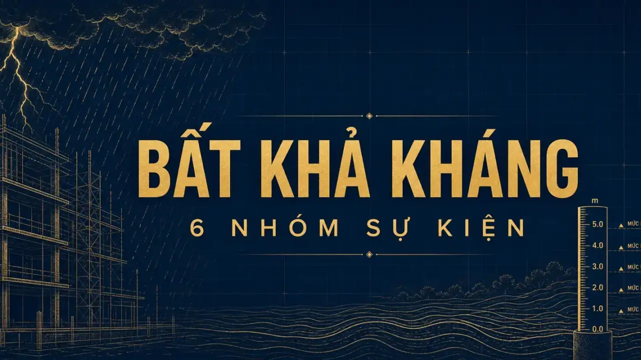 Bất khả kháng trong hợp đồng xây dựng: sáu nhóm sự kiện theo Điều 13 Luật Xây dựng 2025