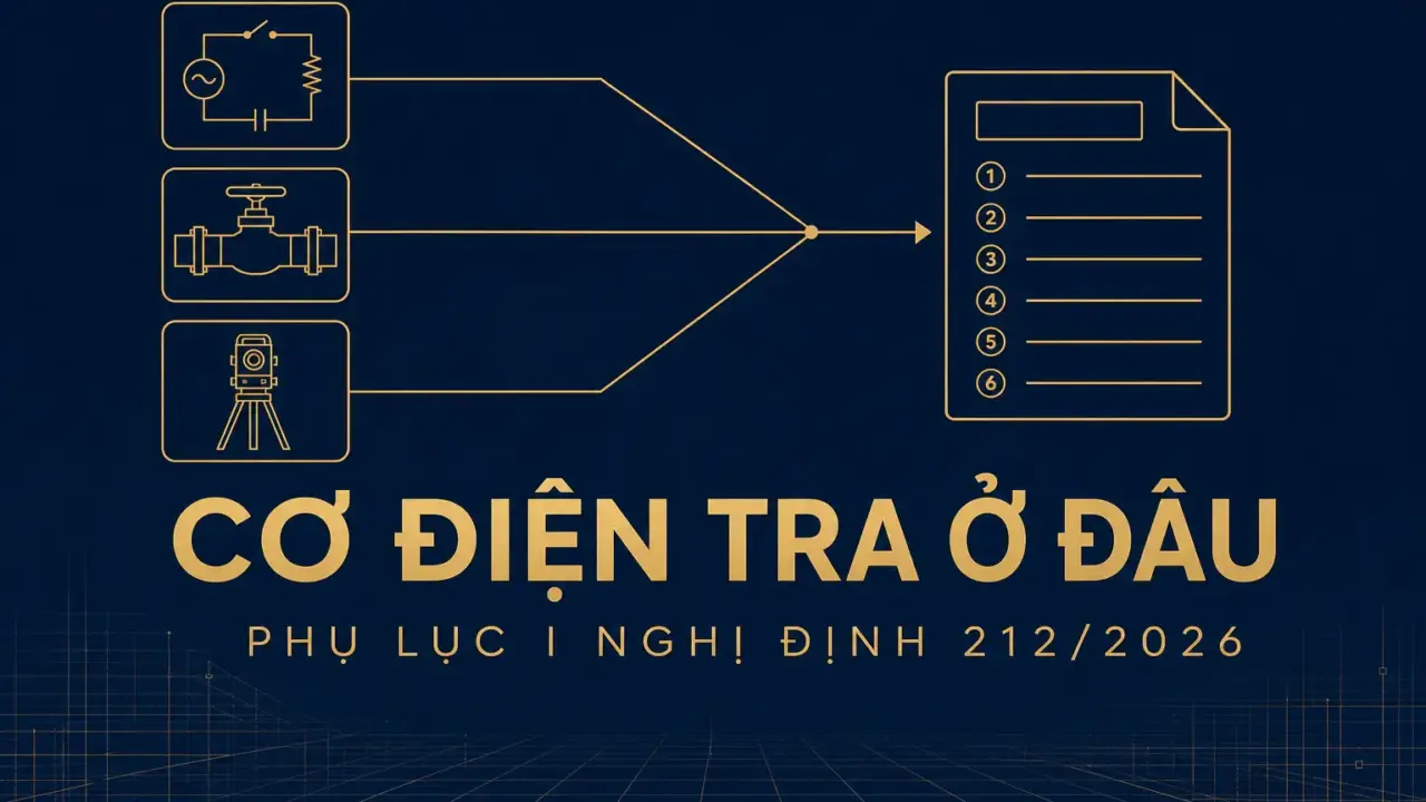 Chứng chỉ hành nghề cơ điện tra vào lĩnh vực nào: ảnh bìa bảng tra tên nghề sang Phụ lục I Nghị định 212