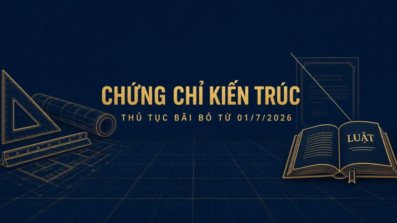 Chứng chỉ hành nghề kiến trúc sư: ảnh bìa về việc bãi bỏ thủ tục cấp chứng chỉ từ 01/7/2026