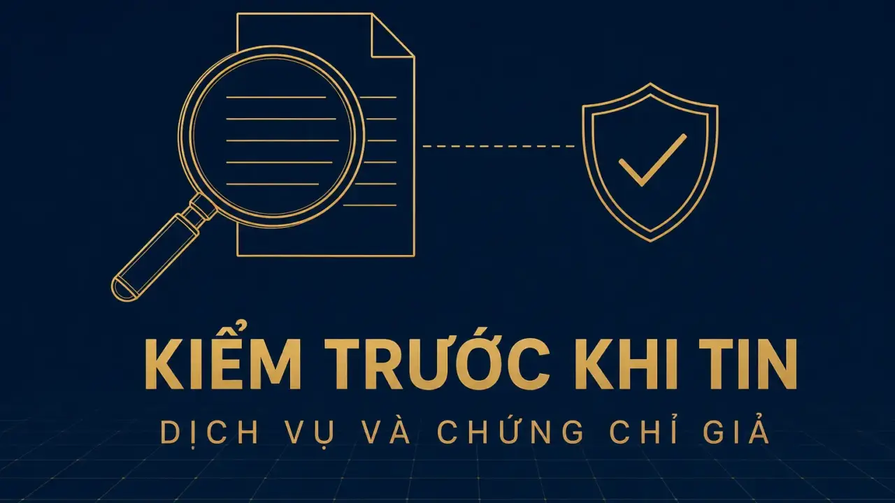Dịch vụ làm chứng chỉ hành nghề xây dựng: ảnh bìa về việc kiểm chứng trước khi tin và nhận biết chứng chỉ giả