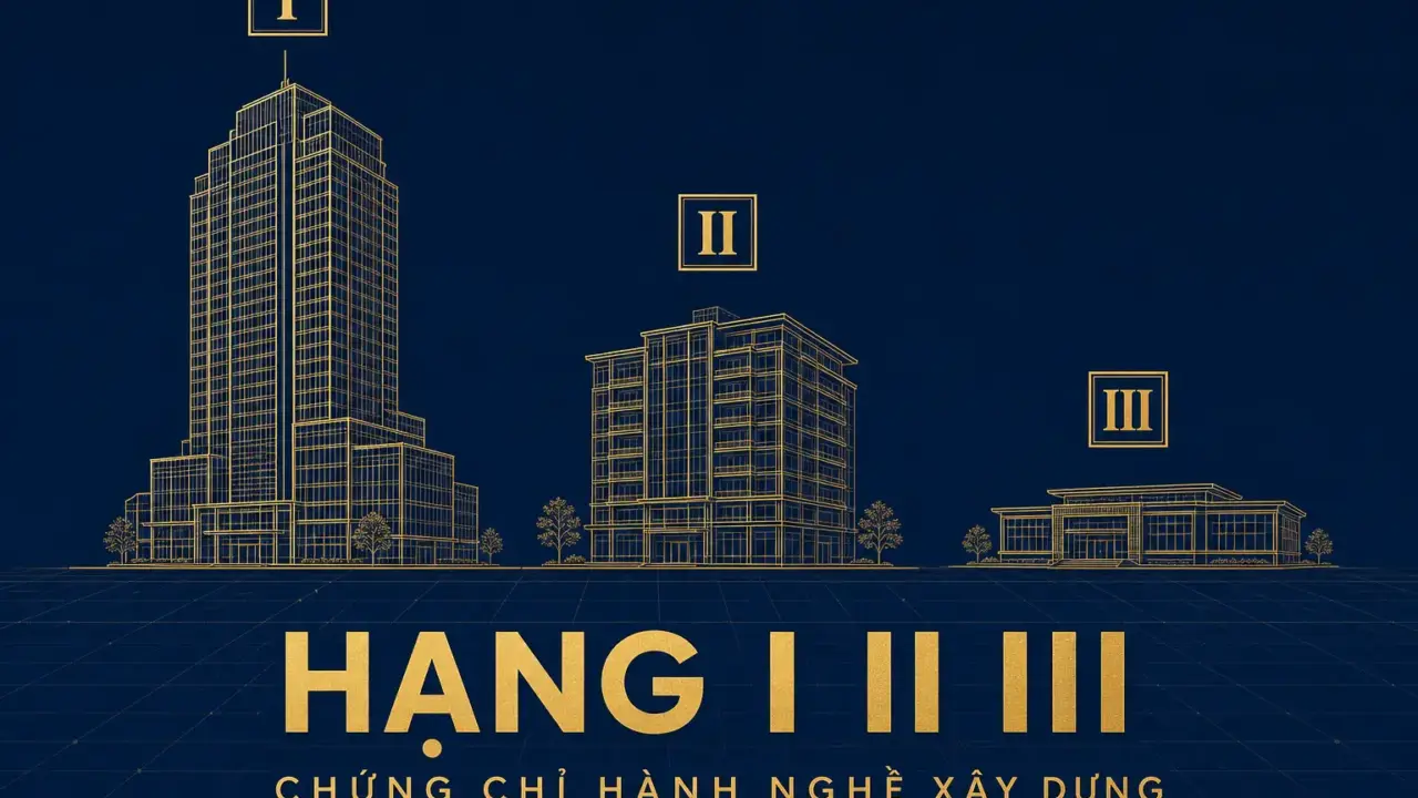 Hạng chứng chỉ hành nghề xây dựng: ảnh bìa minh hoạ hạng I là hạng cao nhất, giảm dần tới hạng III