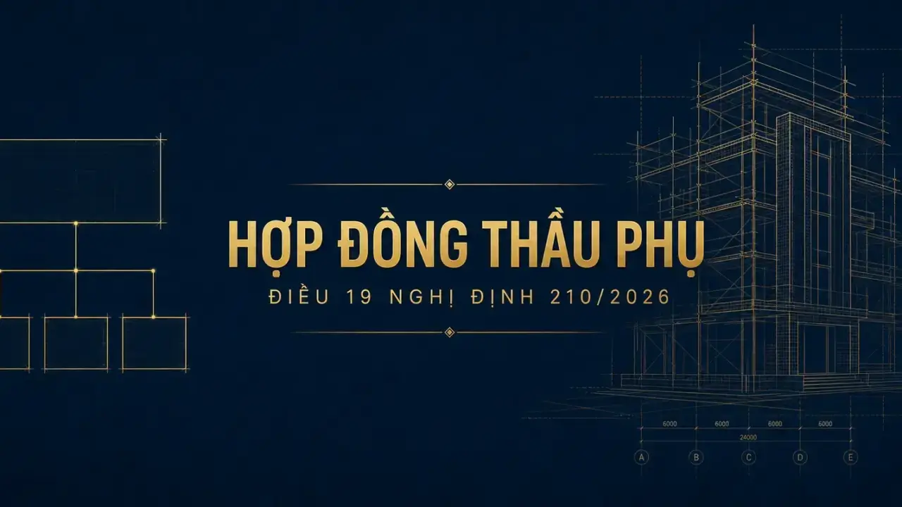 Hợp đồng thầu phụ theo Điều 19 Nghị định 210/2026: một nhà thầu chính và nhiều nhà thầu phụ