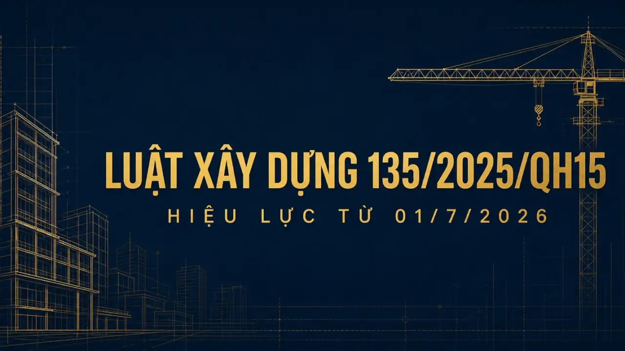 Luật Xây dựng 135/2025/QH15 có hiệu lực từ 01/7/2026