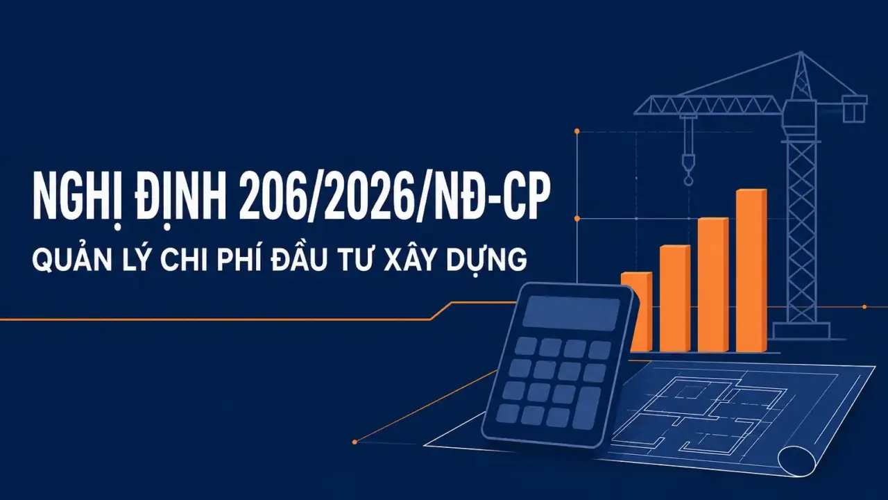 Nghị định 206/2026/NĐ-CP về quản lý chi phí đầu tư xây dựng, hiệu lực từ 01/7/2026