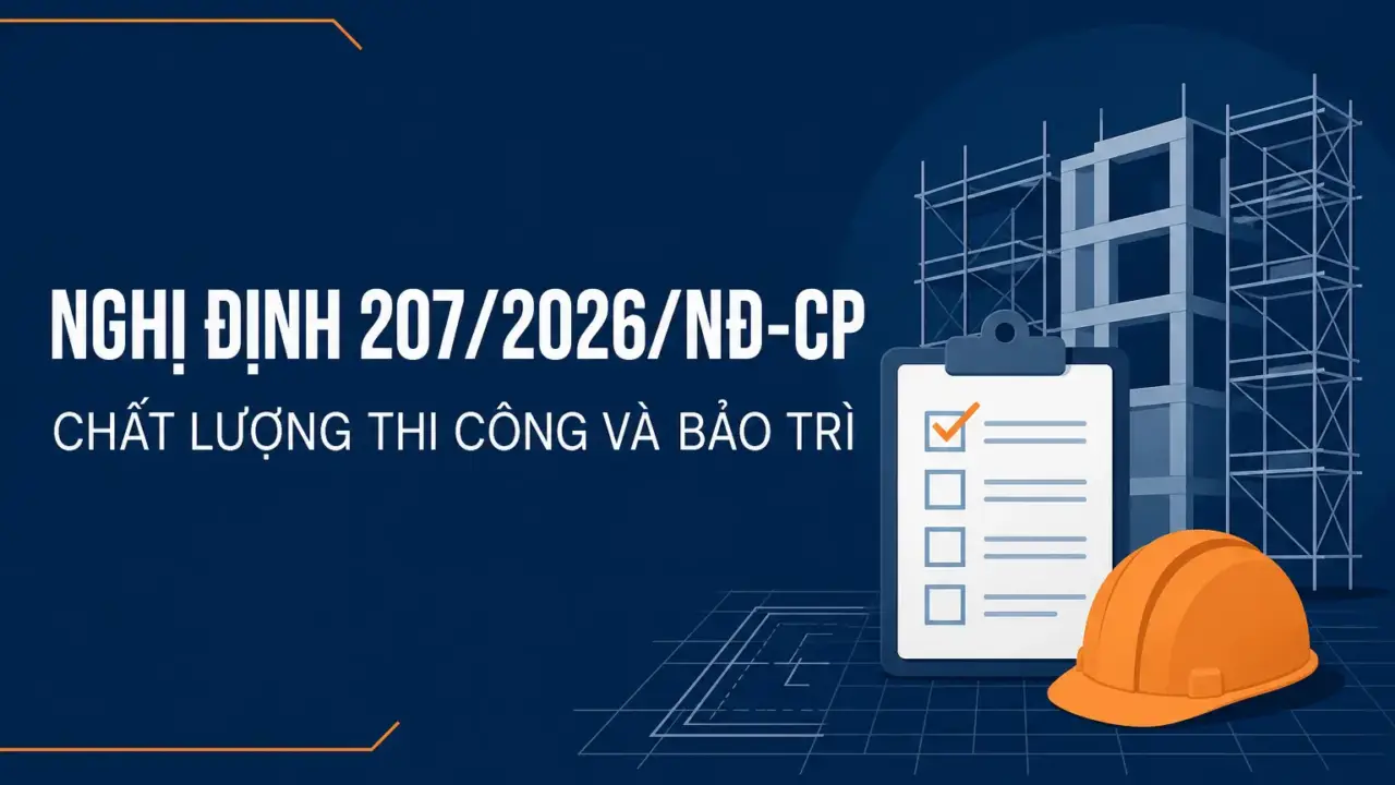 Nghị định 207/2026/NĐ-CP về quản lý chất lượng, thi công xây dựng và bảo trì công trình