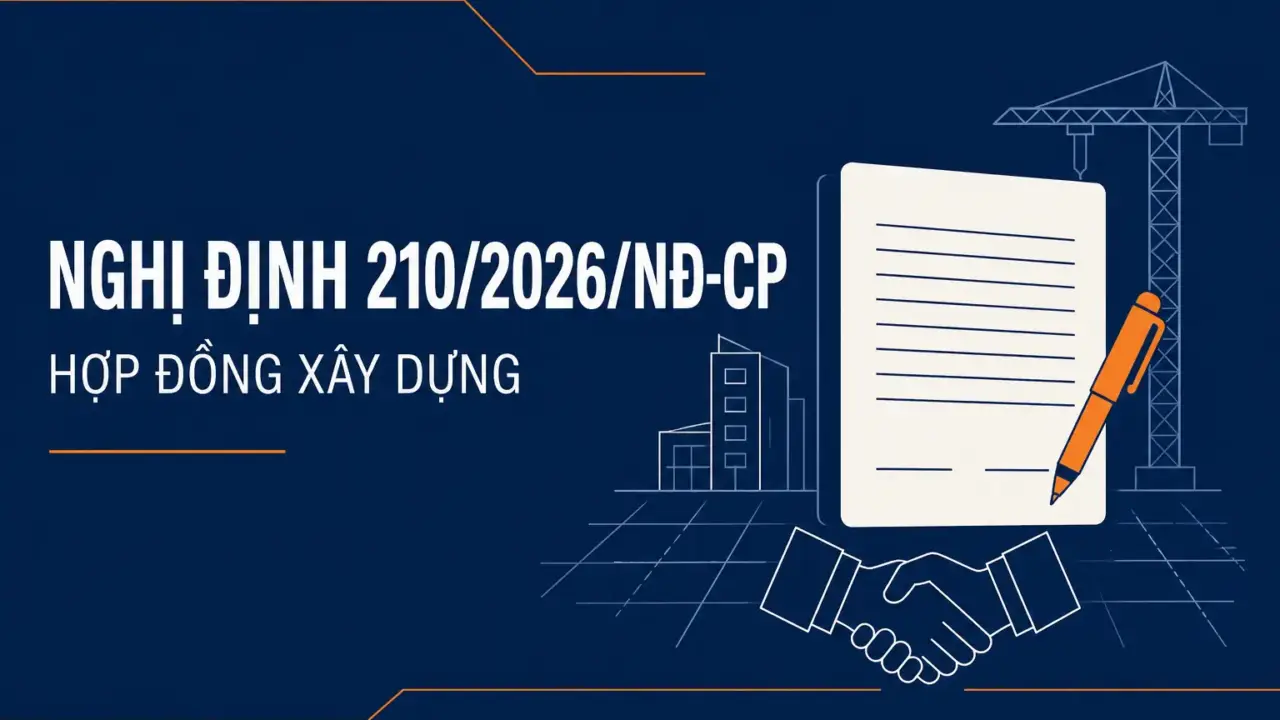 Nghị định 210/2026/NĐ-CP về hợp đồng xây dựng, hiệu lực từ 01/7/2026
