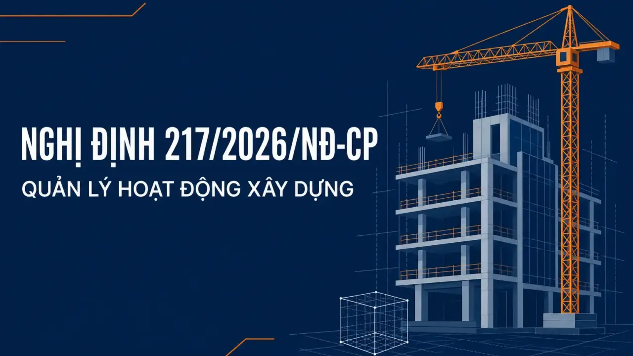 Nghị định 217/2026/NĐ-CP về quản lý hoạt động xây dựng, hiệu lực từ 01/7/2026