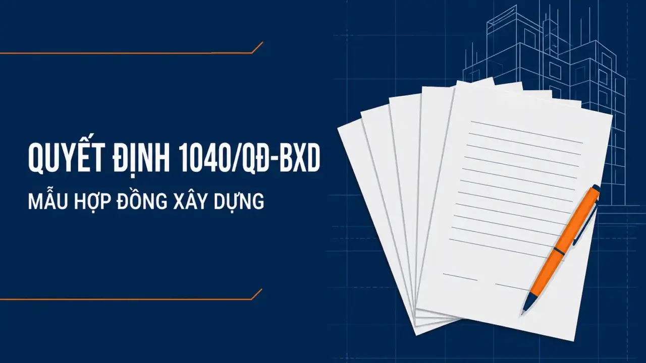 Quyết định 1040/QĐ-BXD công bố 7 mẫu hợp đồng xây dựng áp dụng từ 01/7/2026