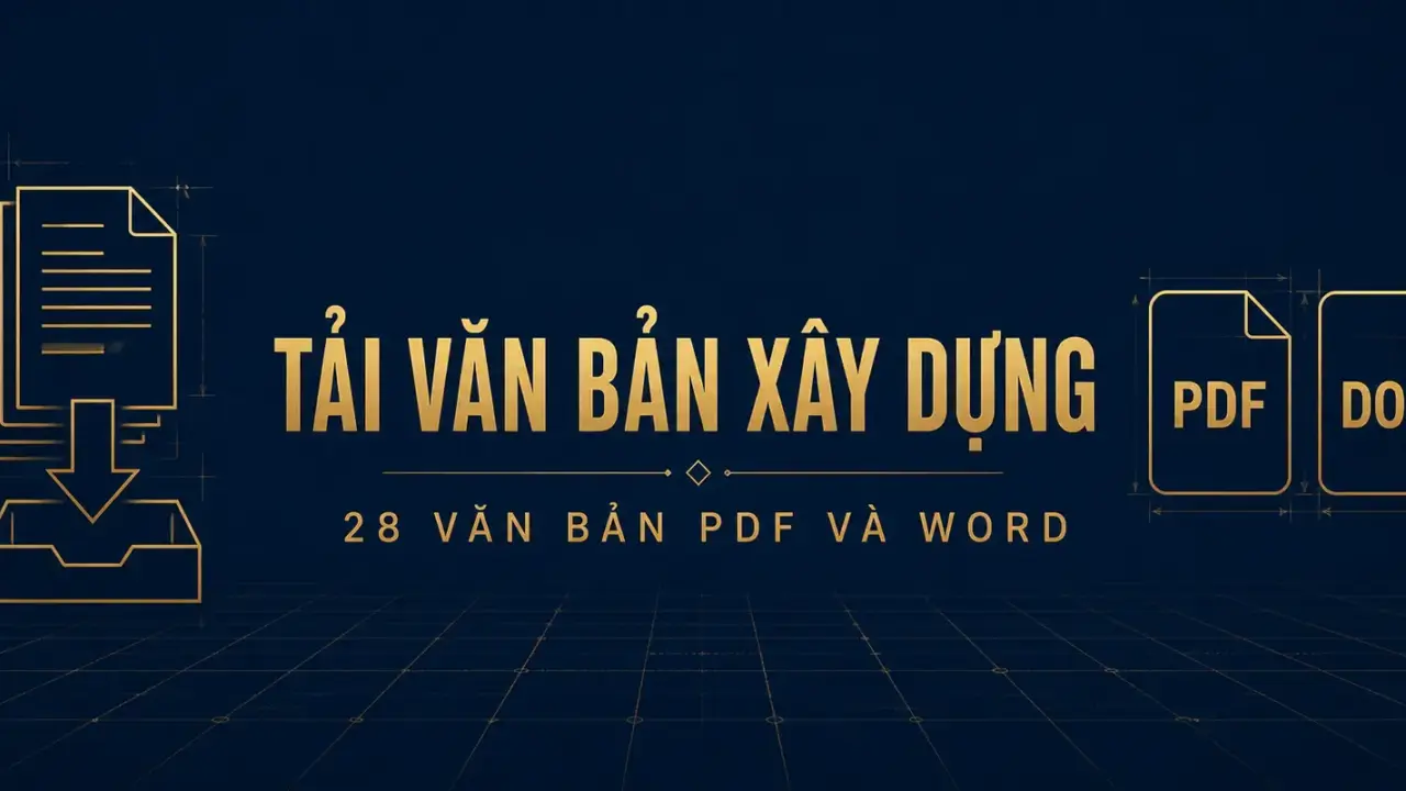 Tải văn bản xây dựng bản PDF và Word: ảnh bìa danh mục 28 văn bản có bản lưu