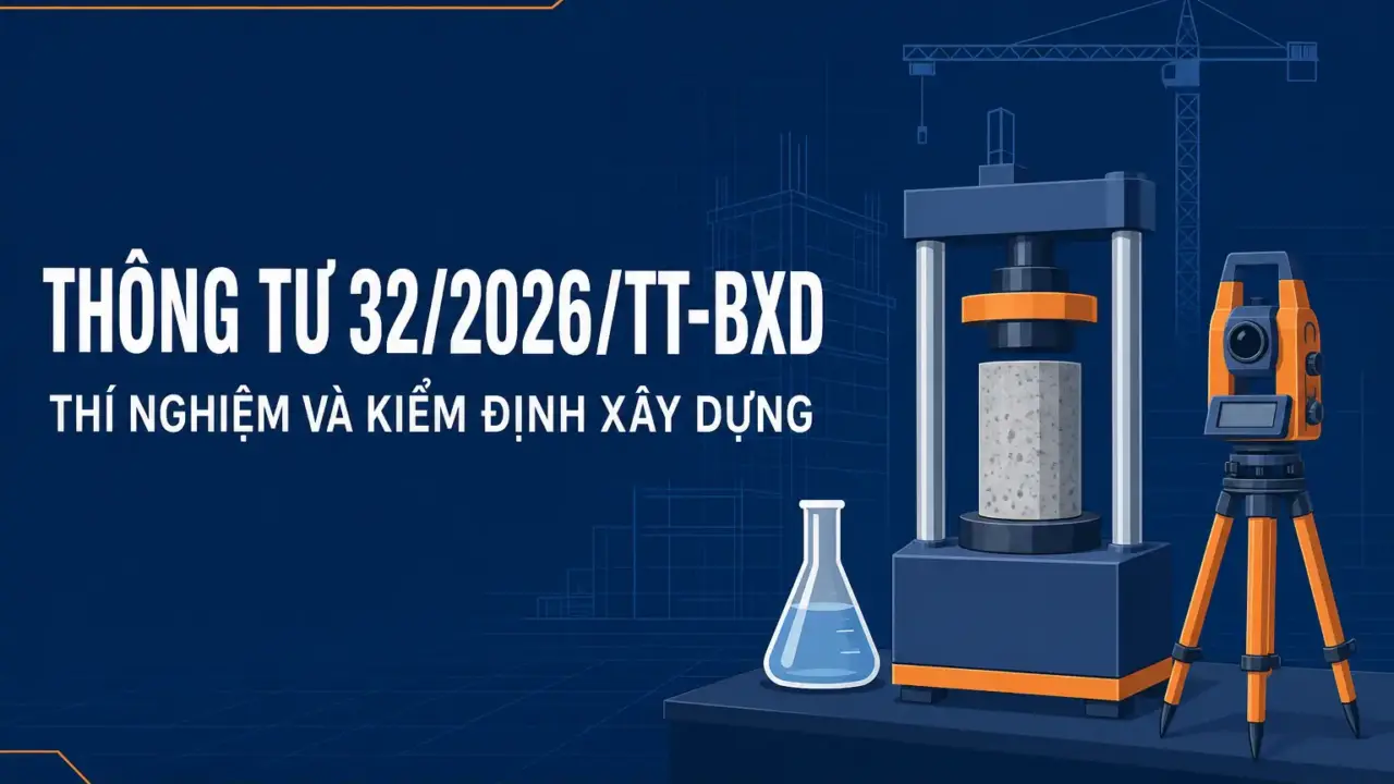 Thông tư 32/2026/TT-BXD quy định chi tiết Nghị định 207/2026/NĐ-CP về thí nghiệm, quan trắc và kiểm định xây dựng
