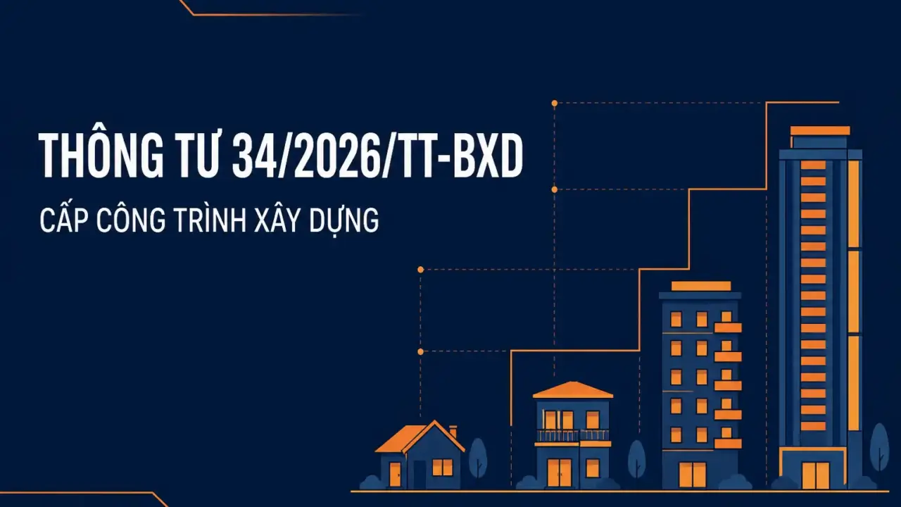 Thông tư 34/2026/TT-BXD quy định chi tiết về cấp công trình xây dựng