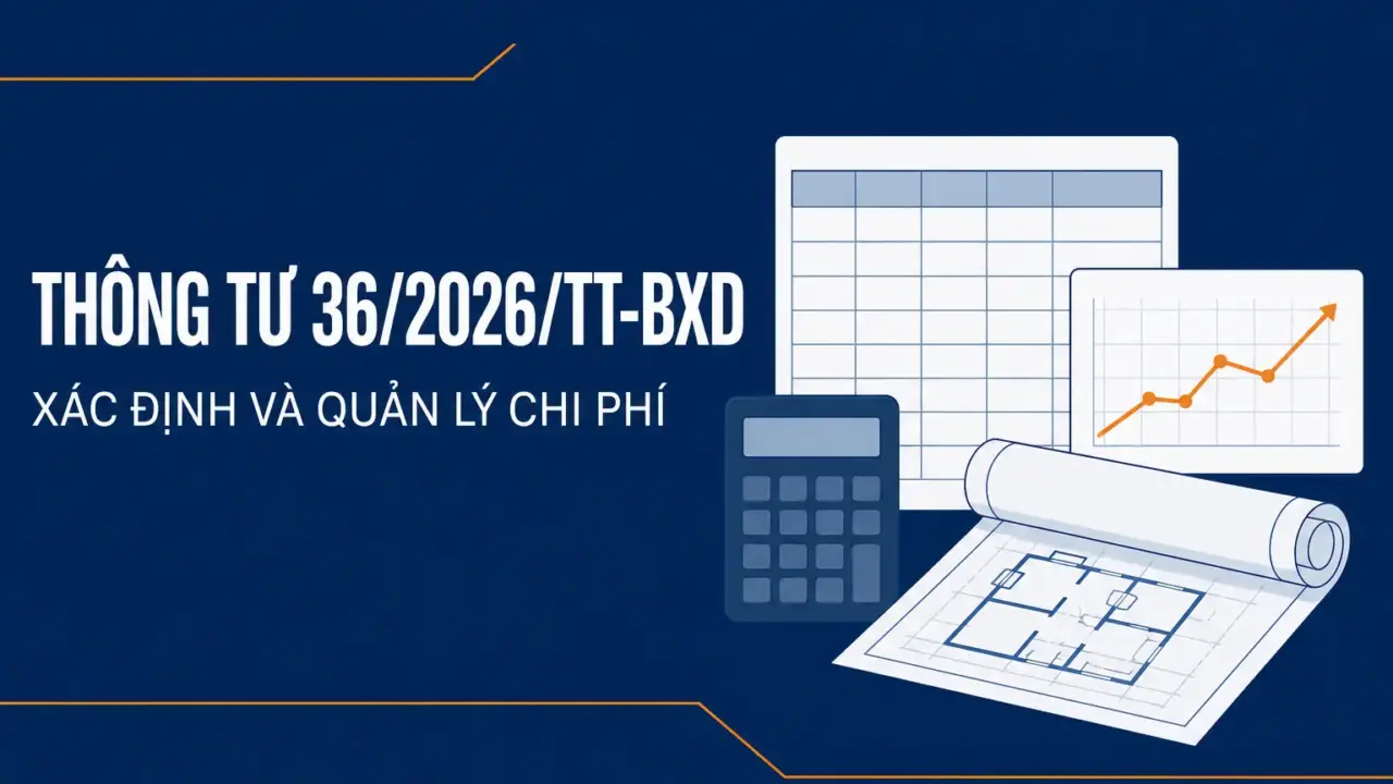 Thông tư 36/2026/TT-BXD hướng dẫn phương pháp xác định và quản lý chi phí đầu tư xây dựng