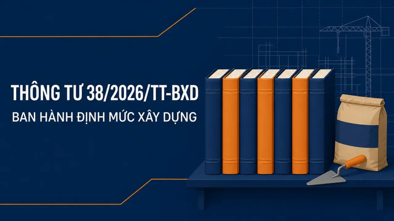 Thông tư 38/2026/TT-BXD ban hành định mức xây dựng, hiệu lực từ 01/7/2026