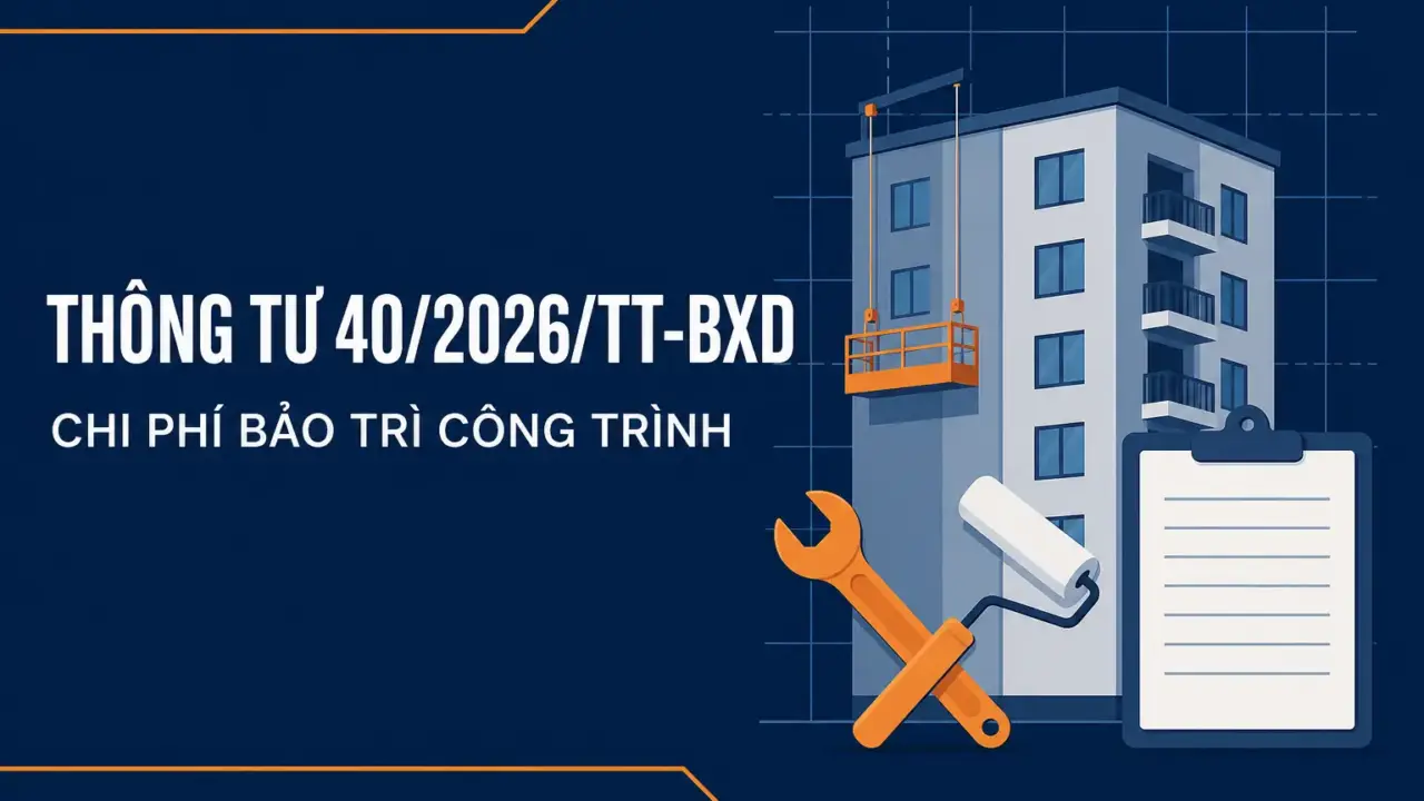 Thông tư 40/2026/TT-BXD hướng dẫn xác định chi phí bảo trì công trình xây dựng
