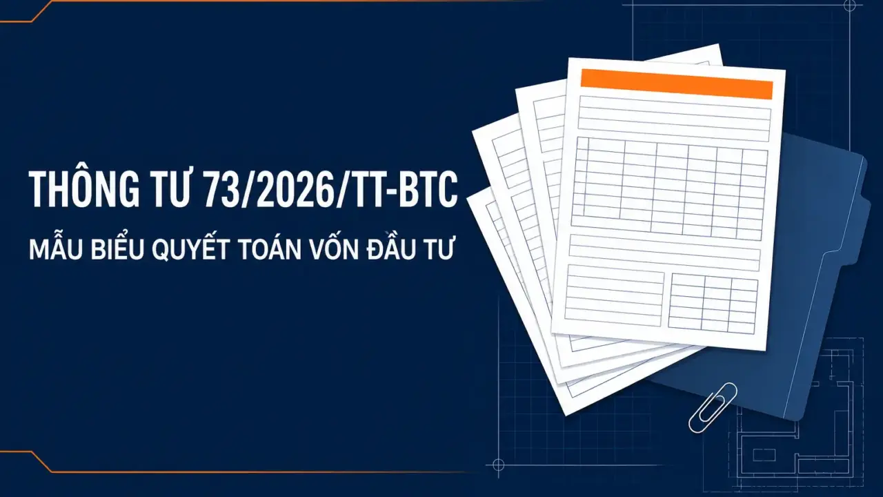 Thông tư 73/2026/TT-BTC quy định hệ thống mẫu biểu quyết toán vốn đầu tư dự án