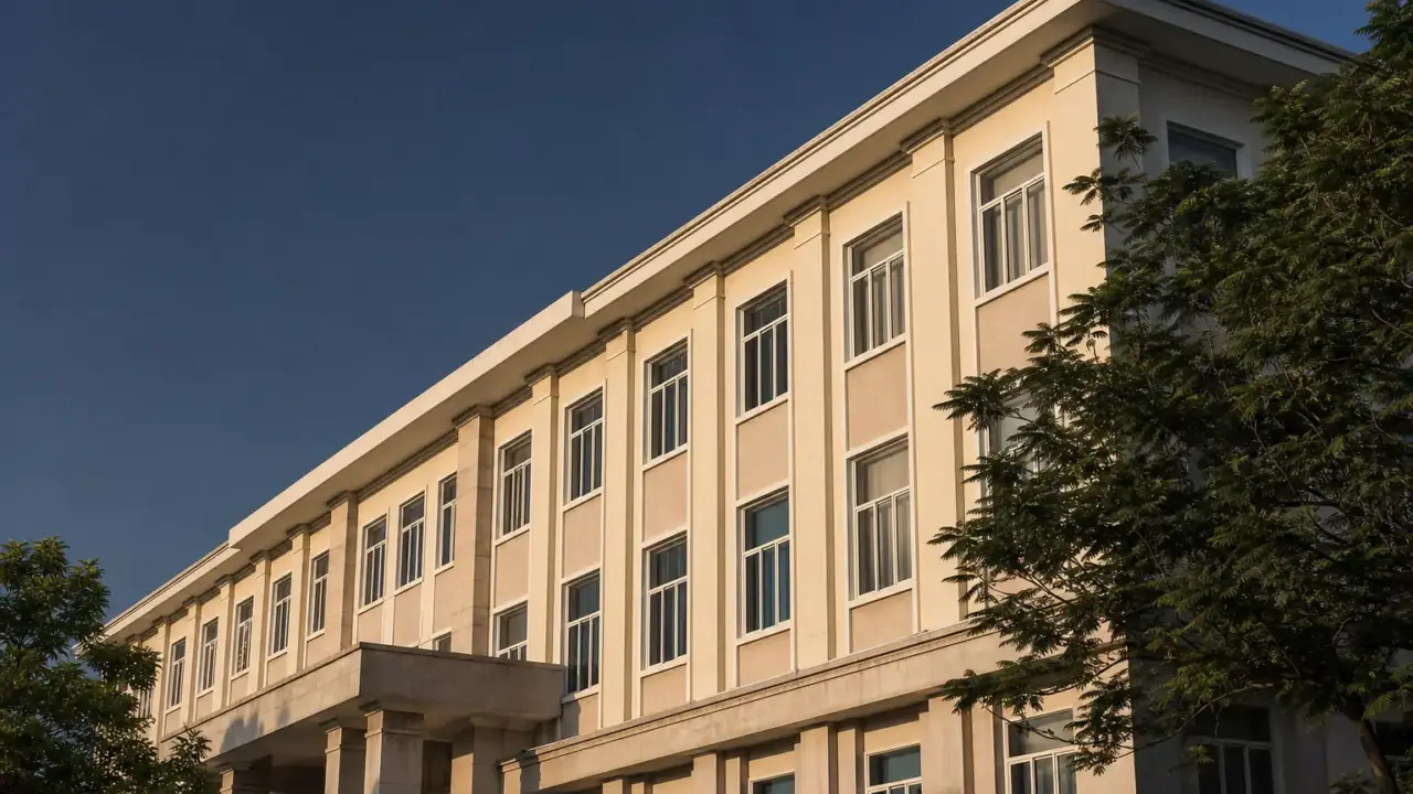 Toà nhà cơ quan hành chính tỉnh nhìn từ dưới lên, minh hoạ nơi nộp hồ sơ chứng chỉ hành nghề xây dựng Thái Nguyên