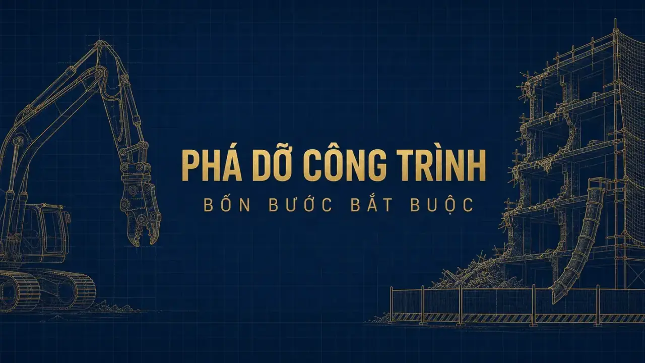 Phá dỡ công trình xây dựng theo bốn bước tại Điều 44 Nghị định 207/2026