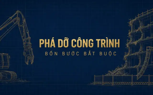 Phá dỡ công trình xây dựng: 4 bước và 1 trường hợp miễn