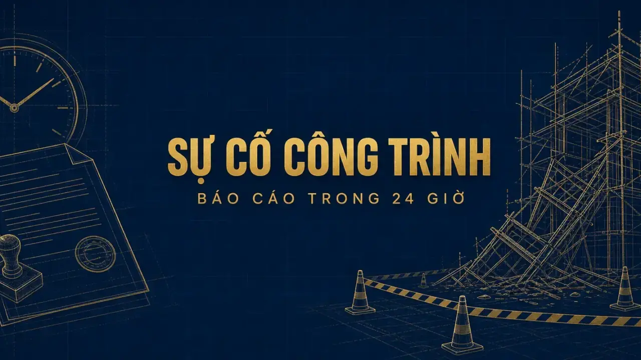 Sự cố công trình xây dựng phải báo cáo bằng văn bản trong 24 giờ theo Nghị định 207/2026