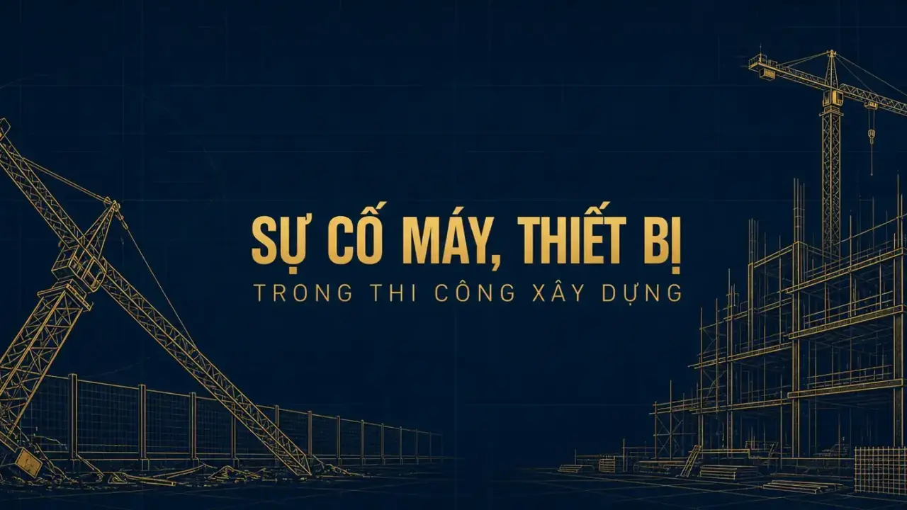 Sự cố do máy, thiết bị thi công sập đổ ra ngoài phạm vi công trường theo Điều 50 Nghị định 207/2026